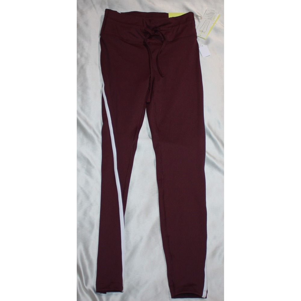 All In Motion Women size XS red Simplicity High Rise Leggings White Strip